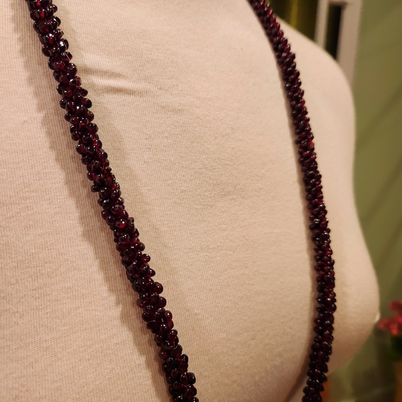 Jay King Red Garnet Beaded Necklace - Picture 2 of 4